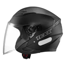 Capacete Com Viseira Solar Aberto Texx Ugello Solid Cor Preto-fosco Tamanho Do Capacete 58