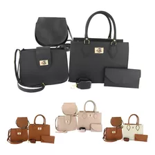 Kit 4 Bolsas Feminina Duchico Quadrada Casual Elegante