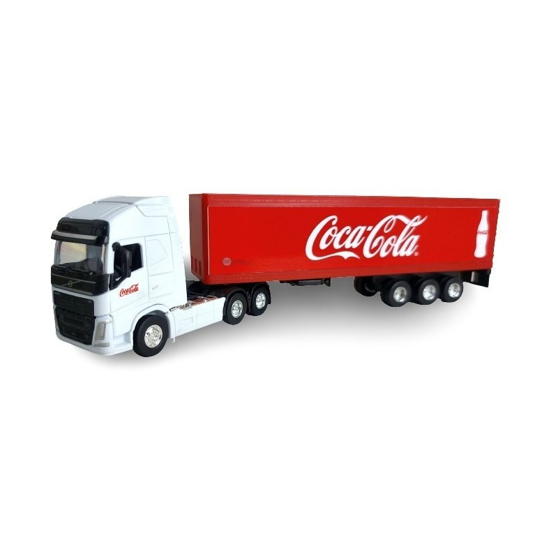 Big Caminhão Brinquedo Scania Bitrem Baus Madeira Cocacola