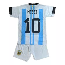 Equipo Argentina Messi Niño Camiseta + Short Futbol