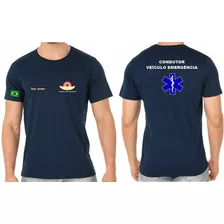 Kit 2 Camiseta Algodão Condutor Veículo Emergência Mod2 B