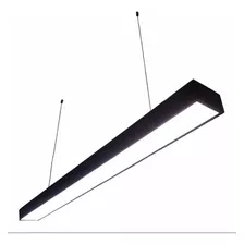 Pack 12pz Barra Colgante Minimalista Led 24w Calida Negra