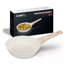 Sartén Antiadherente 24 Cm Cookify | Stone-tech Series | Libre De Pfoa, Cocina Saludable. Color Mármol Beige