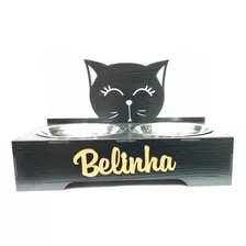 Comedouro Duplo Para Gato Personalizado