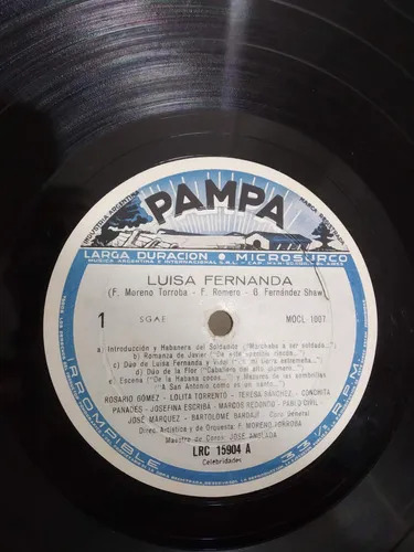 Varios Artistas - Luisa Feranada - Comedia Lírica En Tres Actos - vinilo 1977