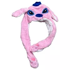 Gorro Peluche Stitch Unicornio Levanta Mueve Orejas Luz Led