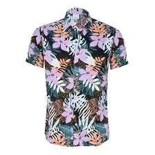 Camisa Manga Corta Floreada Fibrana | Dogma (9027 9)