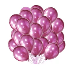 Balão Bexiga Metalizado 9 Polegadas Varias Cores 25 Unid -nf