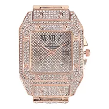 Zq Reloj Para Mujer, Pulsera Llena De Diamantes Para Hombre