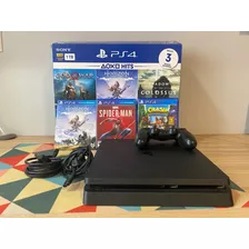 Play Station 4 Preto 1tb - Ps4 Slim 1tb