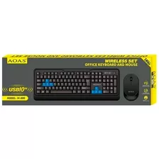 Set Teclado + Mouse Inalámbrico Aoas M900 2064243 Shine