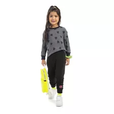 Conjunto Moleton Infantil Feminino Moda Inverno Moletinho