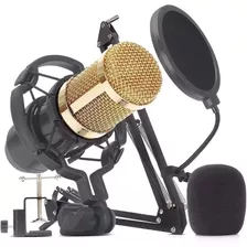 Microfone Condensador Articulado Kit Profissional E Estúdio