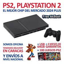 Ps2, Playstation 2 + Chip Full 2024 + Usb 64gb + 100 Juegos