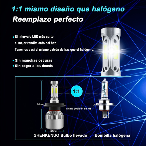 H4 881 9003 Kit De Focos Led Para Pontiac Matiz 2004-2010 Foto 4