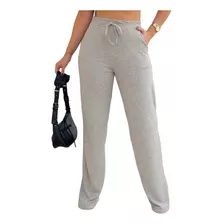 Calça Feminina Pantalona Lanzinha Boca Larga R42