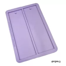 Molde De Silicone Marca-páginas Com Furo - 2x (4 Cm)