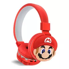 Audifonos Diadema Super Mario Bros Bluetooth Recargable Niño