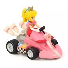 Figura Mario Kart Carro Fricción Niños Juguete Peach