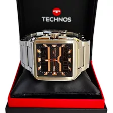 Relógio Technos Masculino Ts Digiana Prata Aço Inoxidável