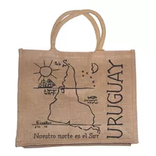 Bolso Yute Con Hermosos Diseños Uruguay De Excelente Calidad