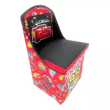 Baul Asiento Plegable Organizador De Juguetes Cars