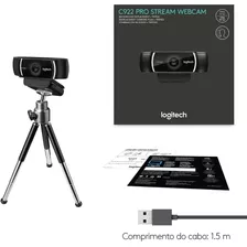 Cámara Logitech Webcam C922 Pro 1080p Hd Con Tripode