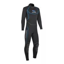 Wetsuit Hombre 3mm Negro/ribete Azul Tallas M Hasta Xl