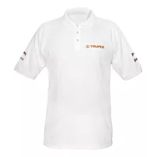 Playera Tipo Polo Blanca, Para Caballero, Talla Ch, Truper