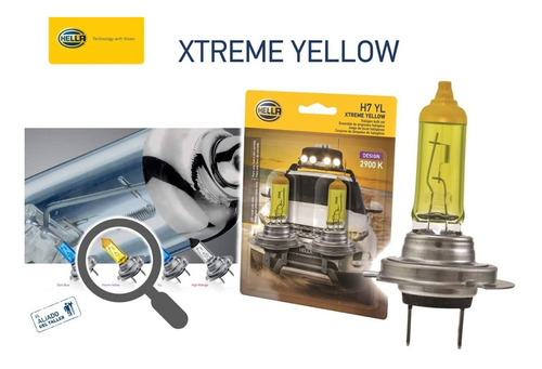 Focos Hella Xtreme Yellow H3 50% + Luz Maxima Iluminacion Foto 4