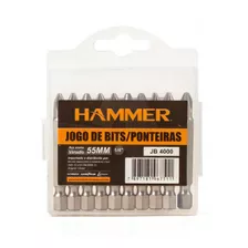 Jogo De Bits/ponteiras 55mm 10 Peças Hammer-gyjb4000