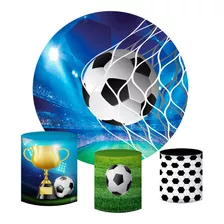 Kit Painel Redondo Festa 1,8 Capa Cilindro Champions Futebol