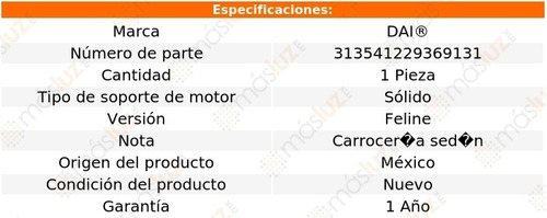 (1) Soporte Motor Peugeot 207 L4 1.4l 00/11 Dai Foto 3