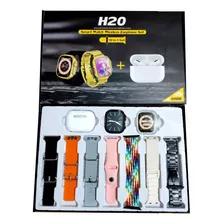 Smartwatch I20 Ultra Max + Audifonos 7 Correas Y Protector 