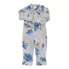 Pijama Com Zíper Em Manta Fleece Infantil Tamanhos 1 Ao 3