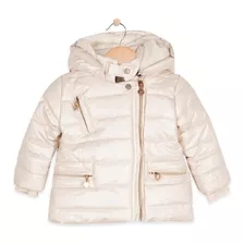 Parka Bebe Niña Crema Pillin