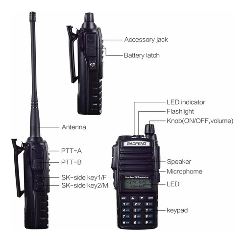 5 Radio Baofeng Uv-82 Walkie Talkie Uhf Vhf Uv82 Foto 5