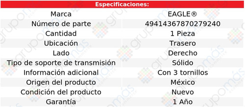 Soporte Trans Tras Der Eagle Buick Electra V6 3.0l 85 A 86 Foto 3