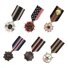 Set 6 Medallas Insignias Militares 