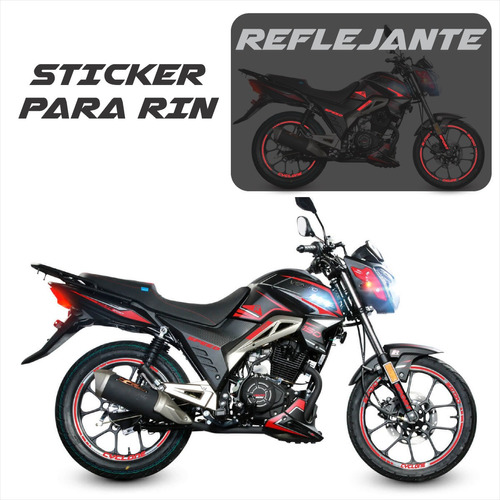 Kit Sticker Rin Reflejantes Vento Cyclone 150 + Regalo Foto 5