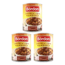 Costela Com Mandioca Pronta P/ Servir Bordon Kit 3x Latas