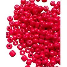 Miçanga Leitosa 6/0 4mm - 50g Vermelho Para Artesanato 
