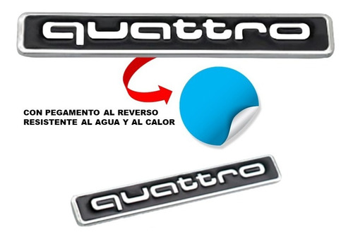 Emblema Quattro Audi A4 2019 En Adelante Cromado/negro Foto 2