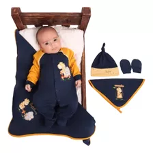 Saida Maternidade Roupa De Bebe Menino Azul