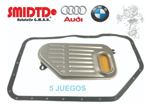 5 Filtros De Aceite Juego Transm Autom Audi A6 Quattro 98-04 Foto 2