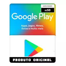  Cartão Google Play Store Gift Card R$50 Reais - Digital