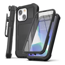 Funda Con Mica Y Clip Para iPhone 13 Mini Uso Rudo Estuche