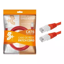 Cabo De Rede Patch Cord Ethernet Cat6 Rj45 Vermelho 2 Mts