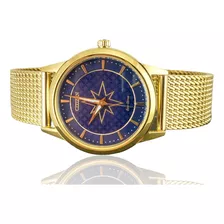 Reloj Citizen Edición Marvel Acero Dorado Tablero Azul Solar