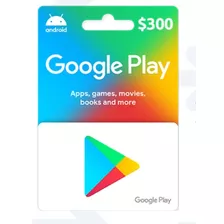 Tarjeta De Google Play $300 Pesos